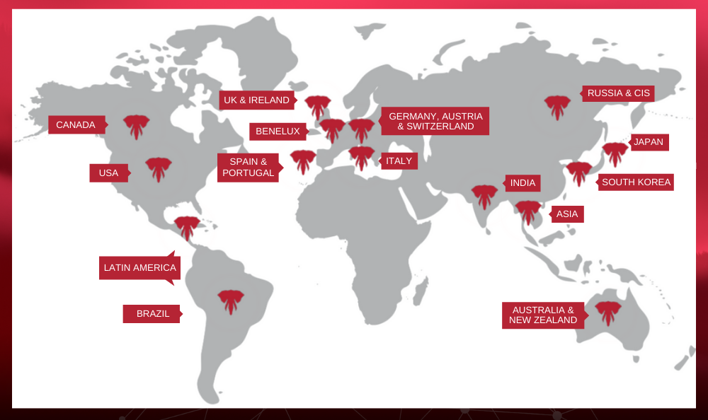 Global sales map