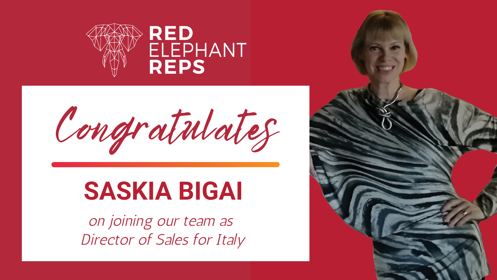 Saskia Bigai - Director of Sales for Italy