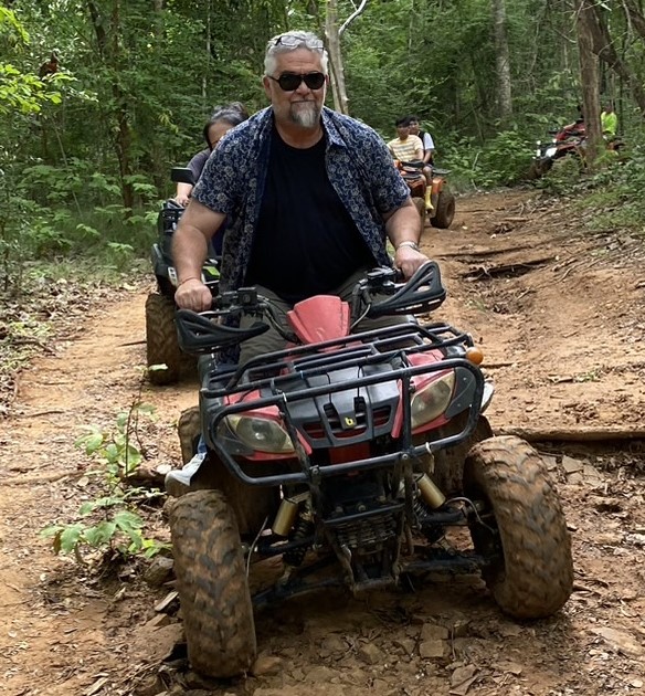 Franco quad biking in Phuphaman National Park, Khon Kaen