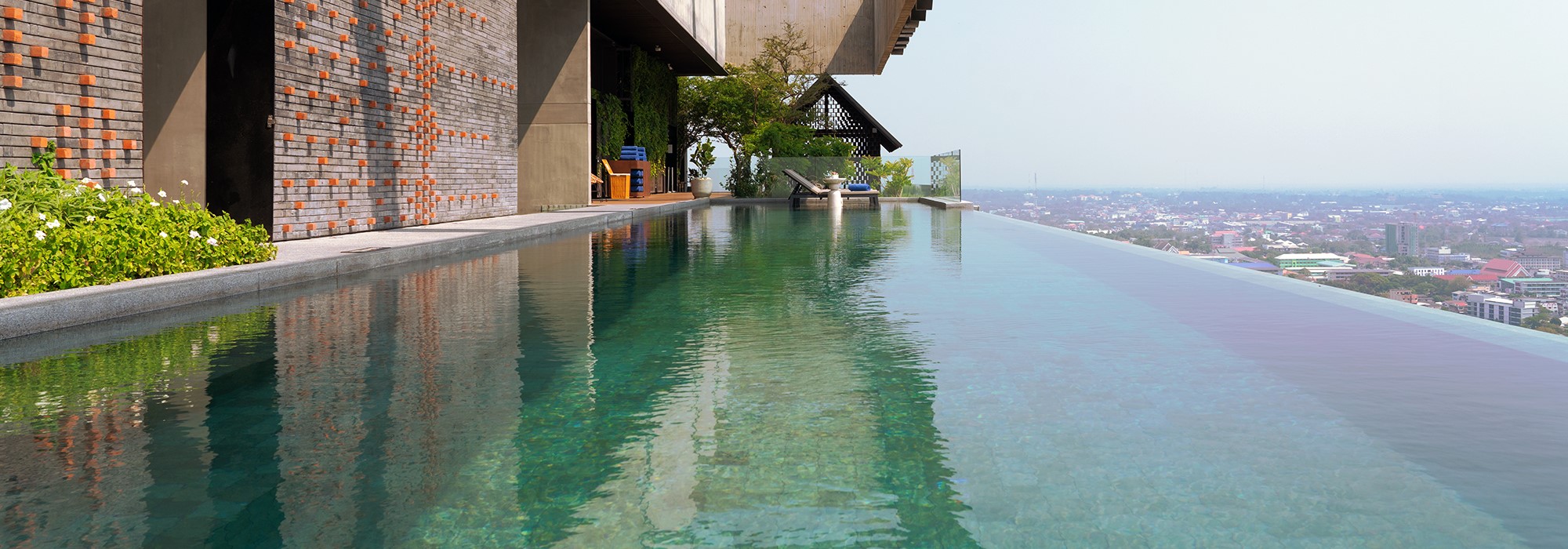 Rooftop infinity pool at Ad Lib Hotel Khon Kaen